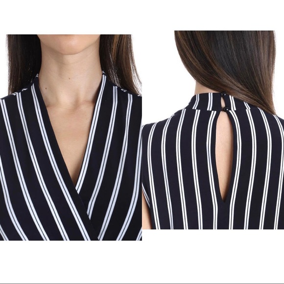 NWT Sandra Darren  Navy White Jumpsuit Size XL - Picture 4 of 8